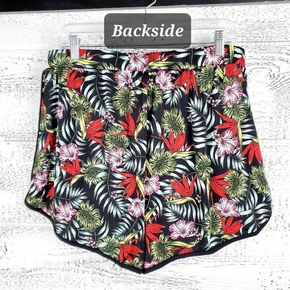 Minxueer Women Tropical Swim High Rise Floral Shorts Sz 18W Vacation  Coastal - Picture 4 of 9